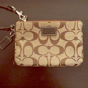 Brown Coach Wristlet